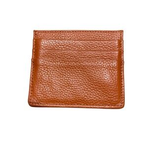 Faux Leather Brown Credit Card Holder